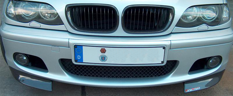 Full carbon front flaps compatible with BMW E46