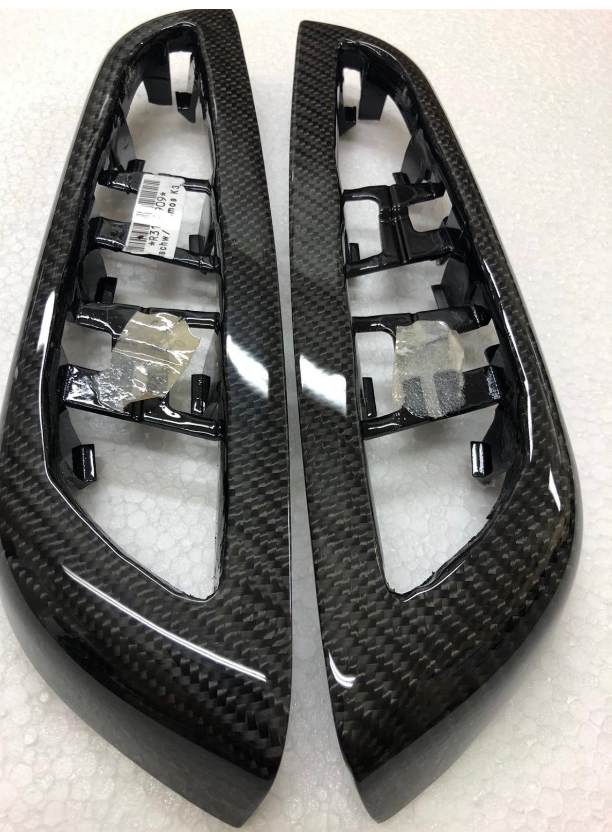 Carbon door handles, 4 pieces, front/rear compatible with BMW E46 M3/E46 Coupe