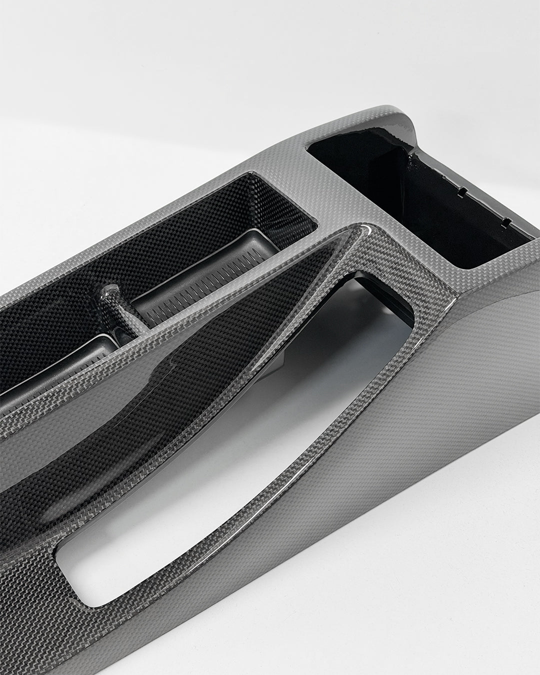 Hochwertige Carbon-Gewebe Struktur der E46 Mittelkonsole 1:1